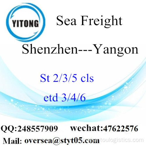 Shenzhen Puerto LCL Consolidación Para Yangon